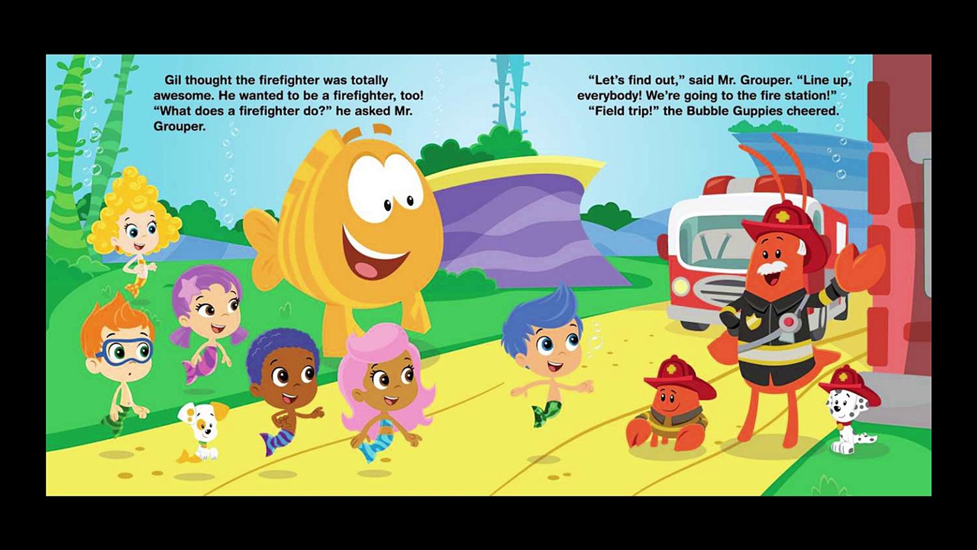 Bubble Guppies Firefighter Gil Read Along ~ Storytime - Cartoon , HD Wallpaper & Backgrounds