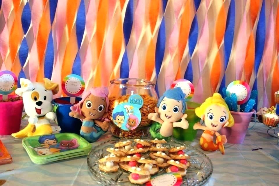 Bubble Guppies Party Decorations Wallpaper Decoration Figurine
