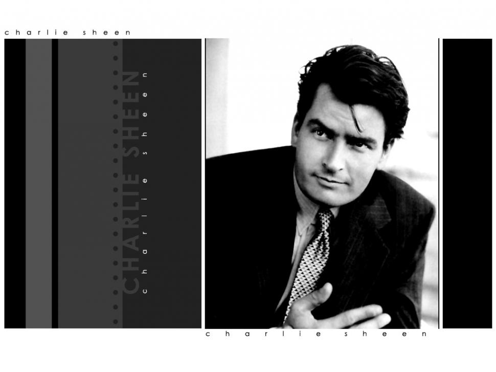 Charlie Sheen Actor Black And White Movies People Series - Charlie Sheen , HD Wallpaper & Backgrounds