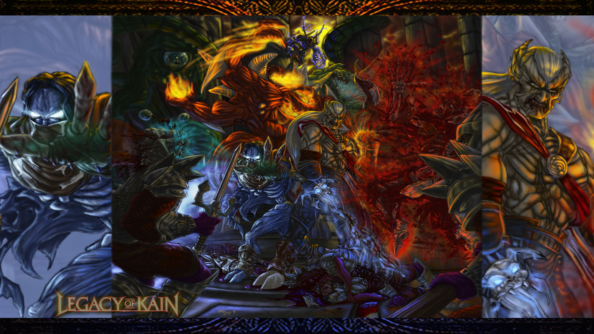 Blood Omen 2 Hd Wallpaper - Blood Omen Legacy Of Kain Fan Art , HD Wallpaper & Backgrounds