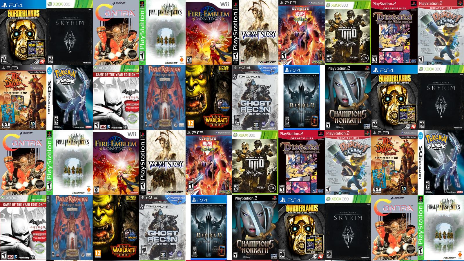 Borderlands Skyrim Contra Final Fantasy Tactics Radiant Pc Game Borderlands Skyrim Contra Final Fantasy Tactics Radiant Pc Game