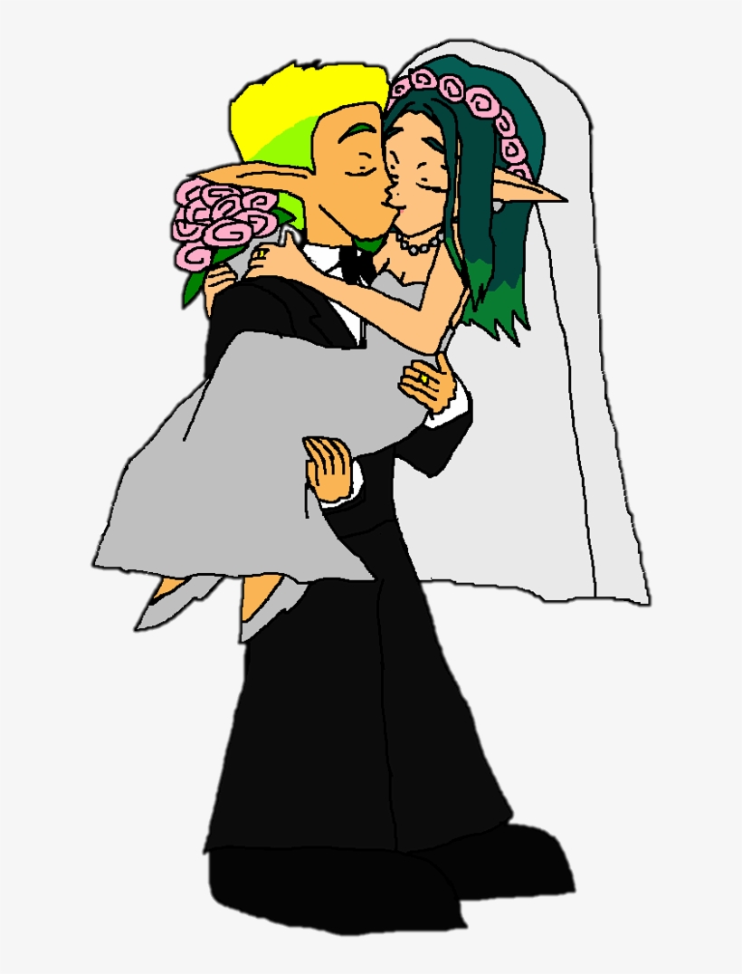 Jak And Daxter Images Jak And Keira Hagai Wedding Kiss - Cartoon , HD Wallpaper & Backgrounds