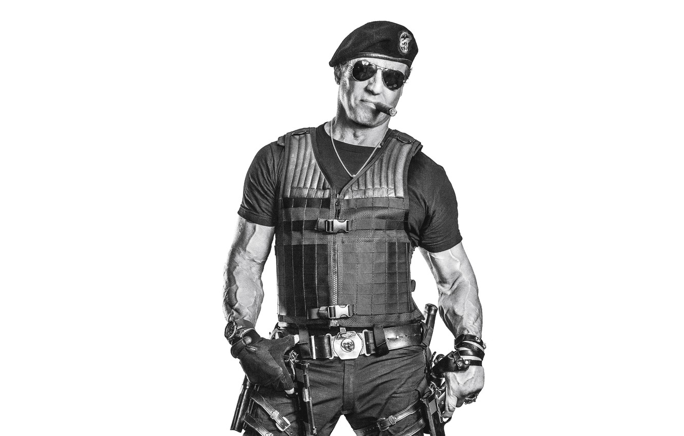 Photo Wallpaper Pose, Weapons, The Expendables, Sylvester - Sylvester Stallone Expendable 3 , HD Wallpaper & Backgrounds