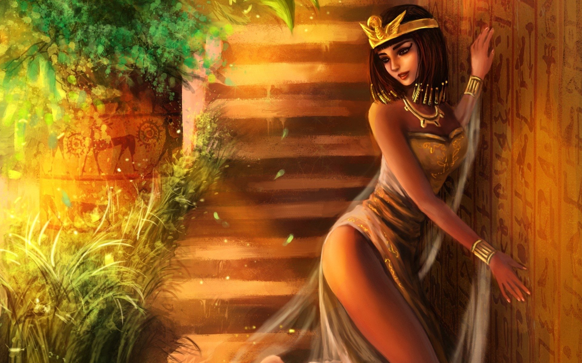 Hd Wallpaper - Fantasy Egyptian Queen , HD Wallpaper & Backgrounds
