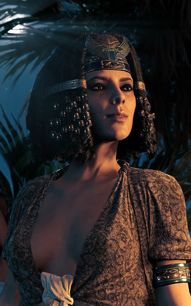 Cleopatra And Moon&quot - Assassin's Creed Origins Cleopatra , HD Wallpaper & Backgrounds