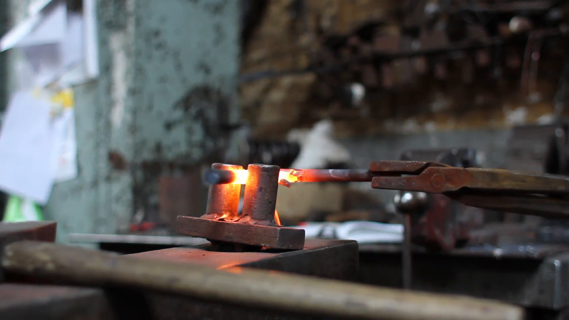 Blacksmith Forge Bending The Metal Stock Video Footage - Flame , HD Wallpaper & Backgrounds