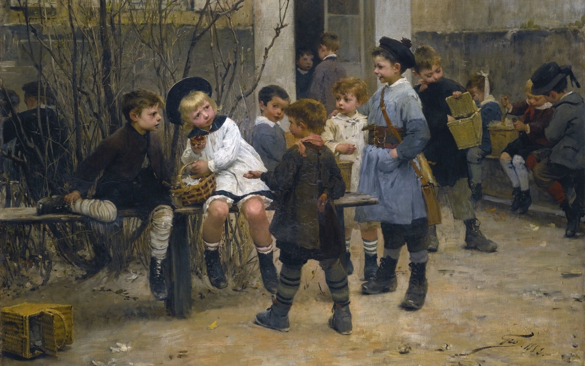 1882, French Painter, Henry Jules Jean Geoffroy, Time - Geoffroy Henry Jules Jean , HD Wallpaper & Backgrounds