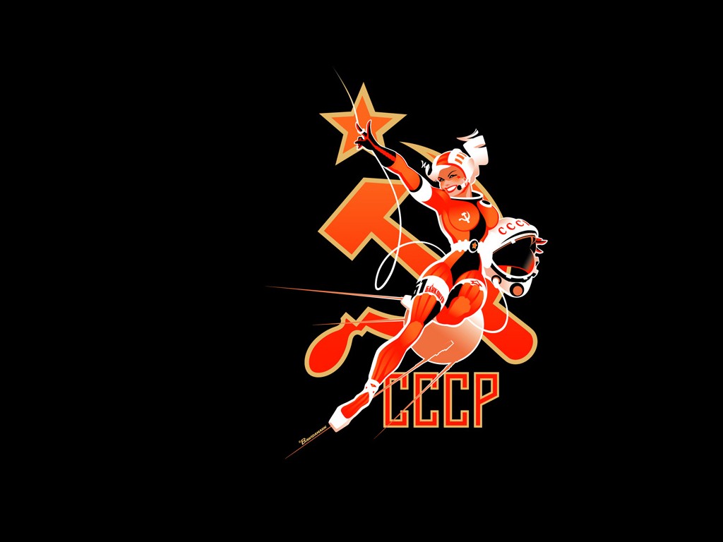 Ussr, Space, Spaceman, Russian Women Wallpapers Hd - Communist Pin Up , HD Wallpaper & Backgrounds