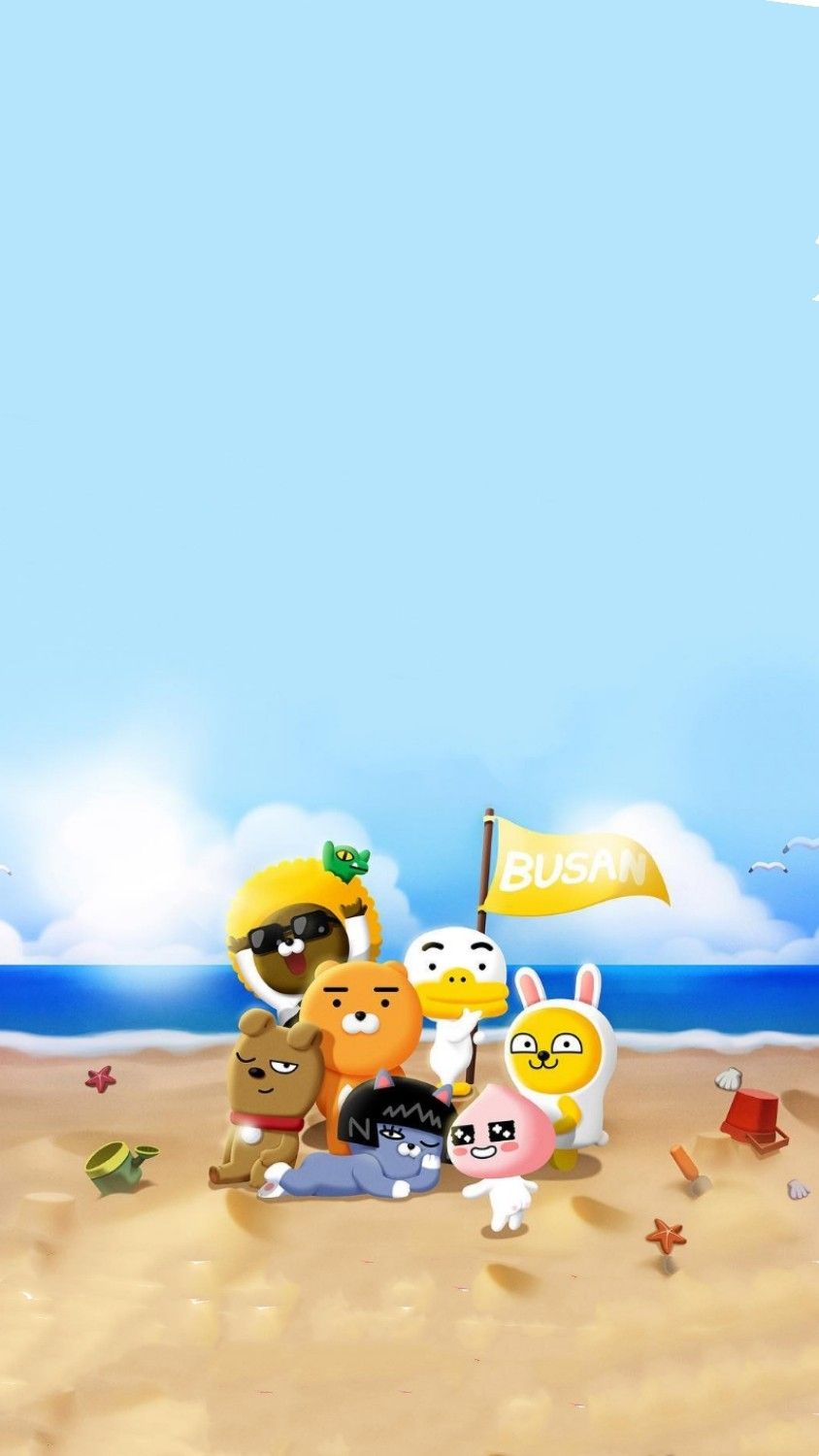 카카오프렌즈 Kakao Ryan, Ryan Bear, Apeach Kakao, Kakao Friends, - Cartoon , HD Wallpaper & Backgrounds