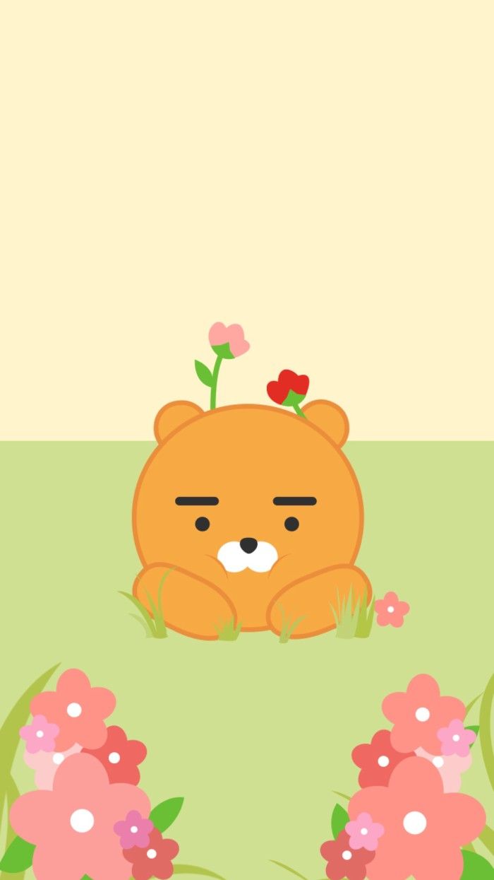 카카오프렌즈 라이언 Kakao Ryan, Ryan Bear, S8 Wallpaper, Kakao - Kakao Friends , HD Wallpaper & Backgrounds