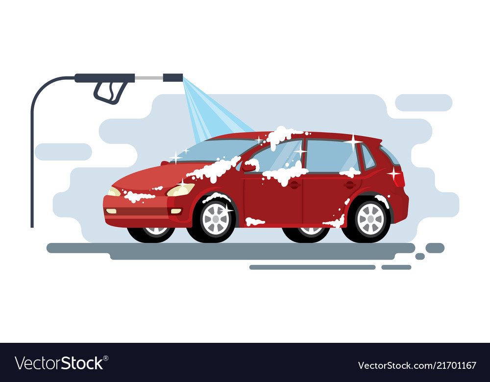 Great Concept For Car Washing Service Car Wash Vector - Car Washing Vector , HD Wallpaper & Backgrounds