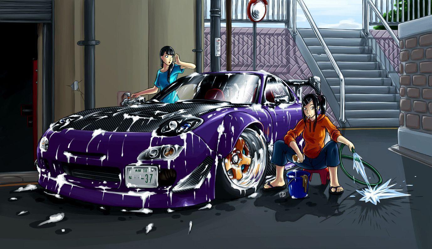 Car Wash Wallpapers Wallpaper Cave - Sexy Car Wash Anime , HD Wallpaper & Backgrounds