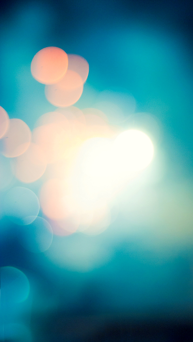 Soft Blue Light Bokeh Blur Iphone 5 Wallpaper - Light Color Wallpaper Hd Iphone , HD Wallpaper & Backgrounds