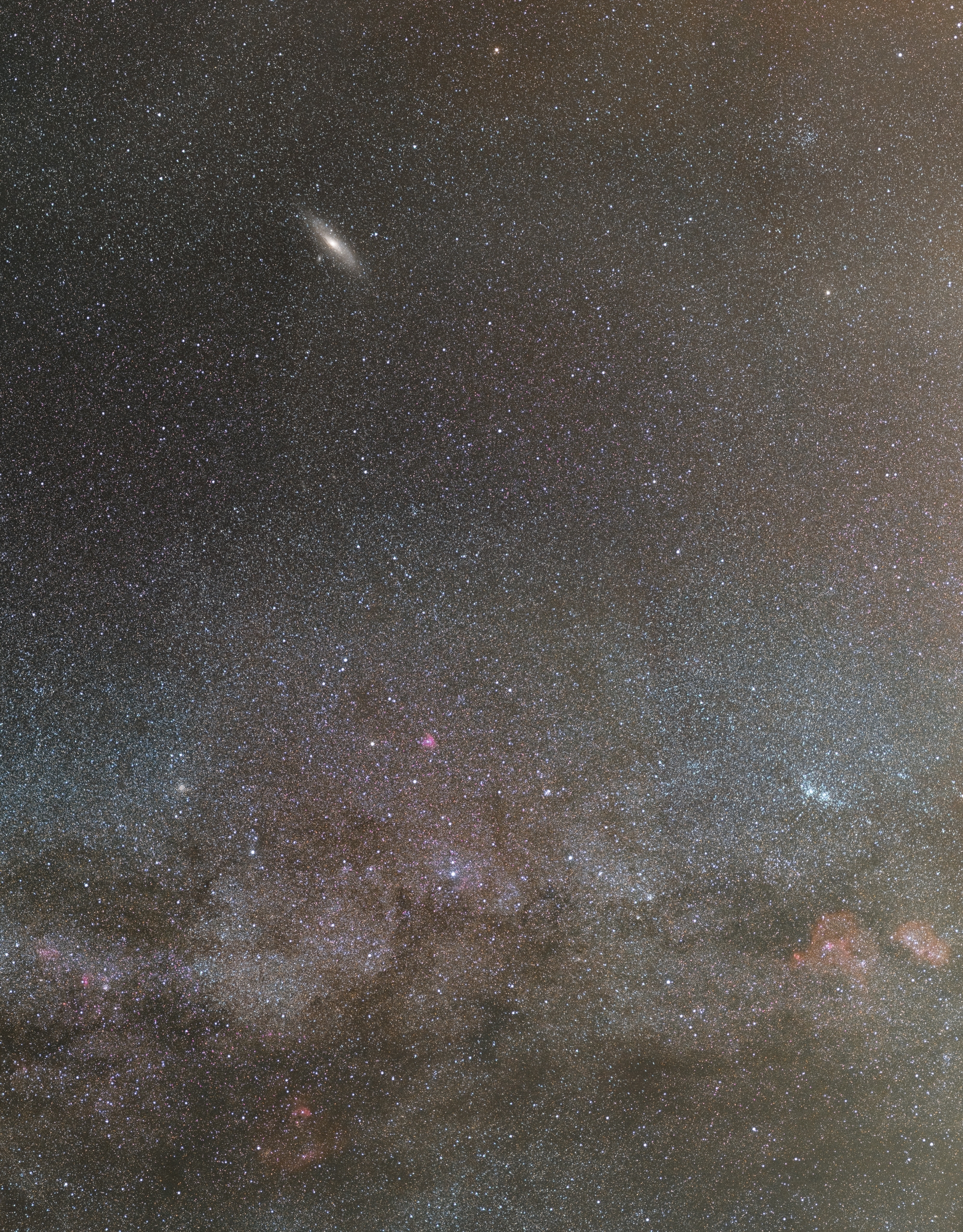 Nebula, Andromeda, Galaxy, Milky Way - Milky Way With Andromeda , HD Wallpaper & Backgrounds