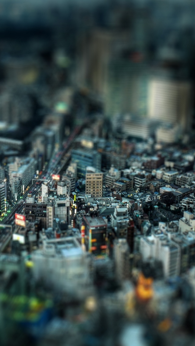 Tokyo Tilt Shift Miniature Cityscape Iphone 5 Wallpaper - Tokyo , HD Wallpaper & Backgrounds