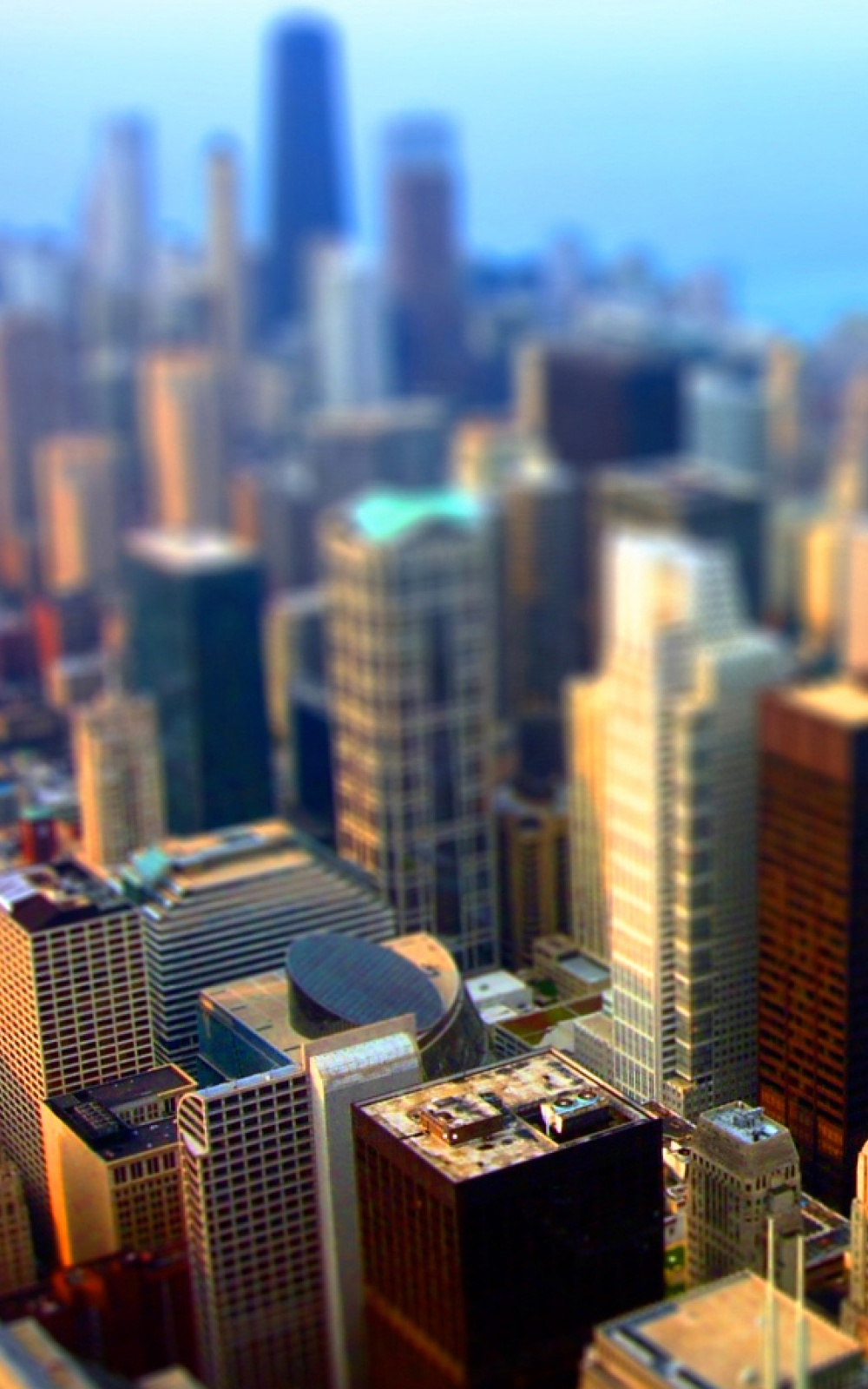 Chicago Architecture Tilt Shift Android Wallpaper - Chicago , HD Wallpaper & Backgrounds