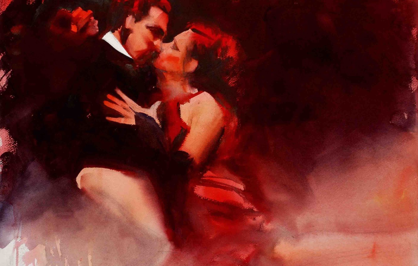 Photo Wallpaper Passion, Woman, Dance, Kiss, Picture, - Alvaro Castagnet , HD Wallpaper & Backgrounds