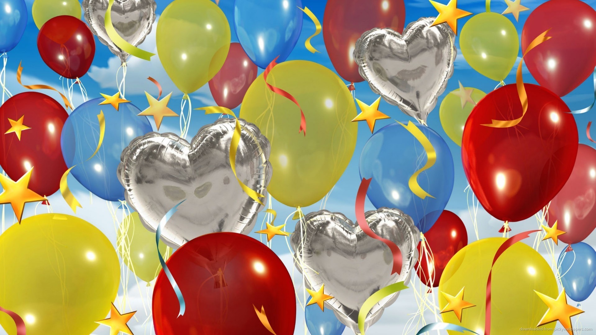 Hd 3d Happy Birthday Balloons Wallpaper Wallpaper , HD Wallpaper & Backgrounds