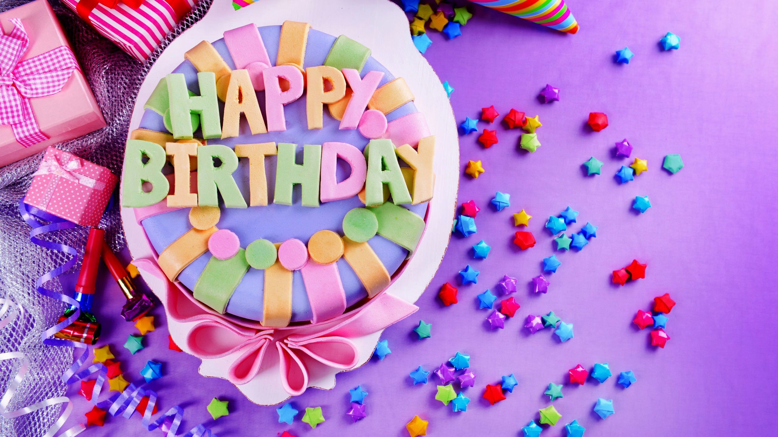 Happy - Cake Happy Birthday 4k , HD Wallpaper & Backgrounds