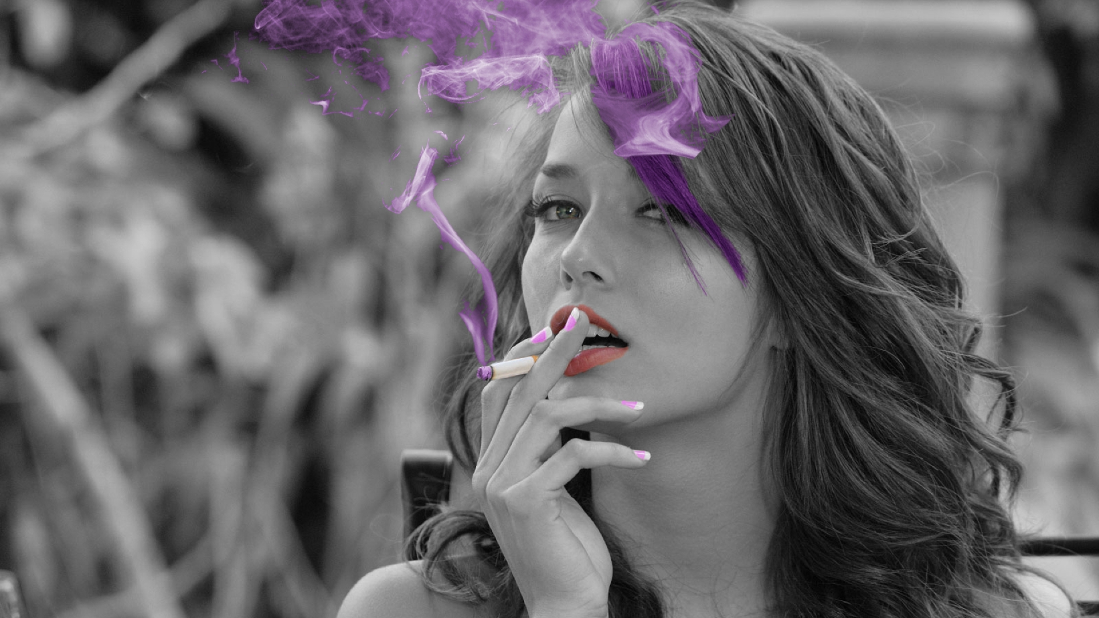 Smoking Download Wallpaper Malena Morgan, Girl, Smoke, - Girls Smoking Images Hd , HD Wallpaper & Backgrounds