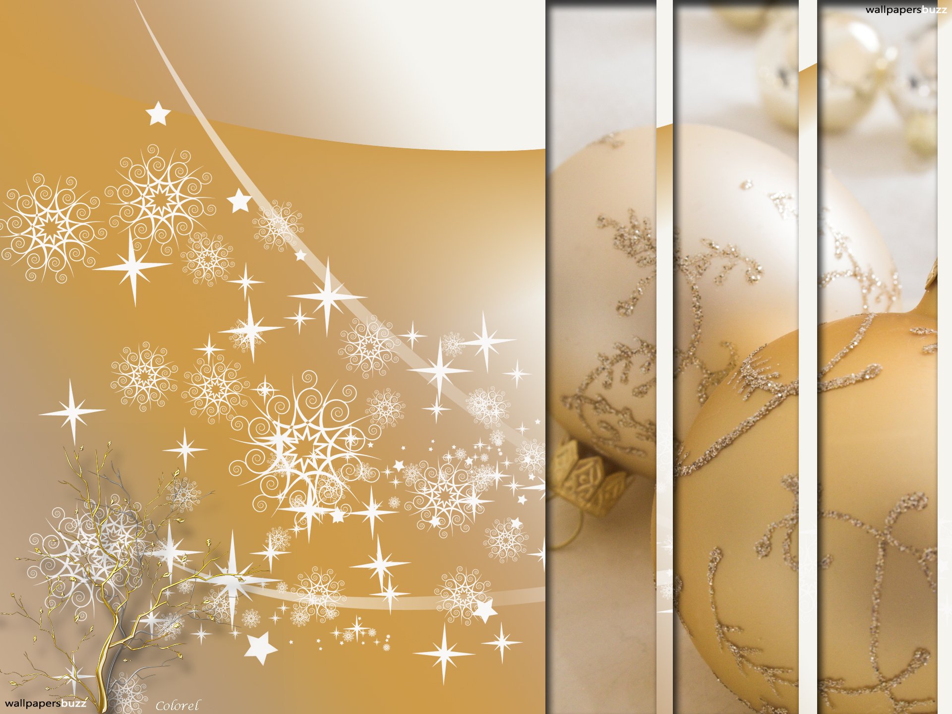 Christmas Wallpaper White And Gold , HD Wallpaper & Backgrounds