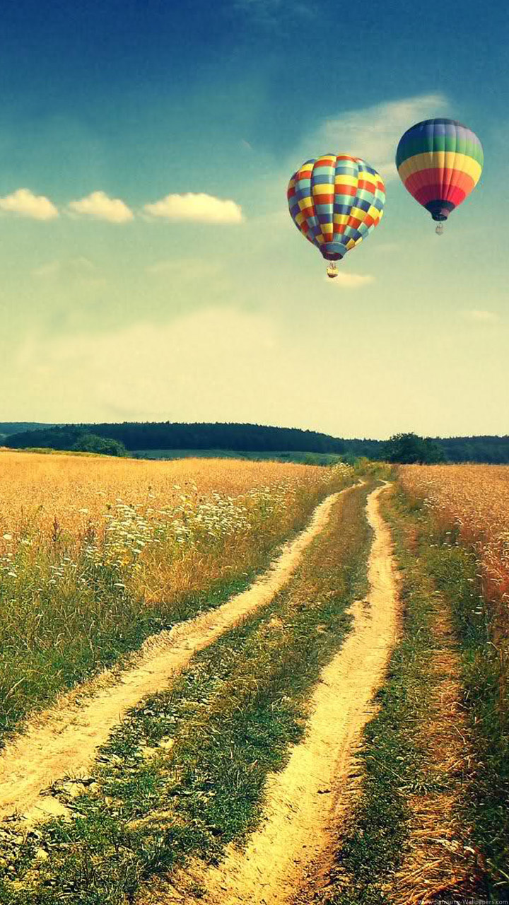 Samsung Lock Screen Wallpaper Hd - Hot Air Balloon Desktop Backgrounds , HD Wallpaper & Backgrounds