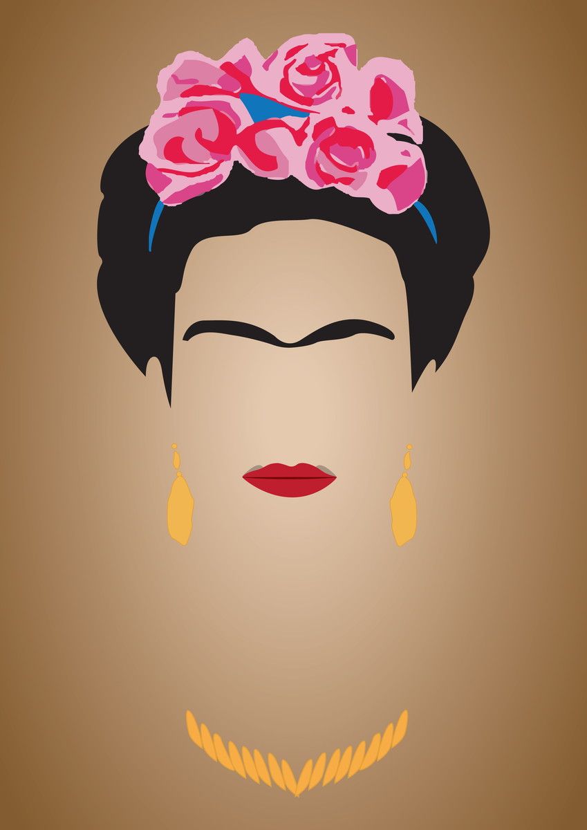Poster Decorativo, Ótima Ideia Para Dar De Presente - Frida Kahlo Eyebrows Drawing , HD Wallpaper & Backgrounds