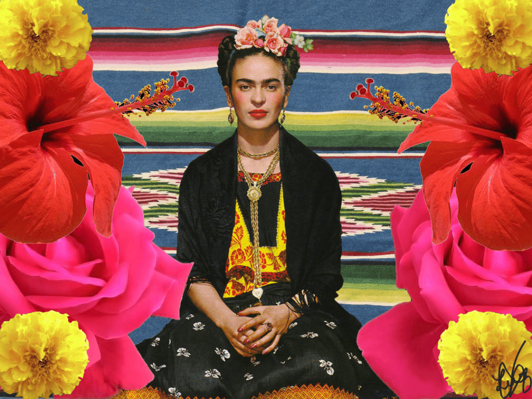 मशहूर हस्तियों जो जवान मारे गए वॉलपेपर With A Bouquet, - Frida Kahlo , HD Wallpaper & Backgrounds