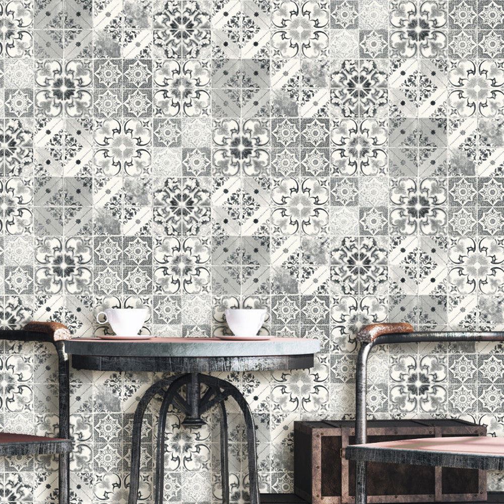 Patterned Tiles Wallpaper - Wallpaper , HD Wallpaper & Backgrounds