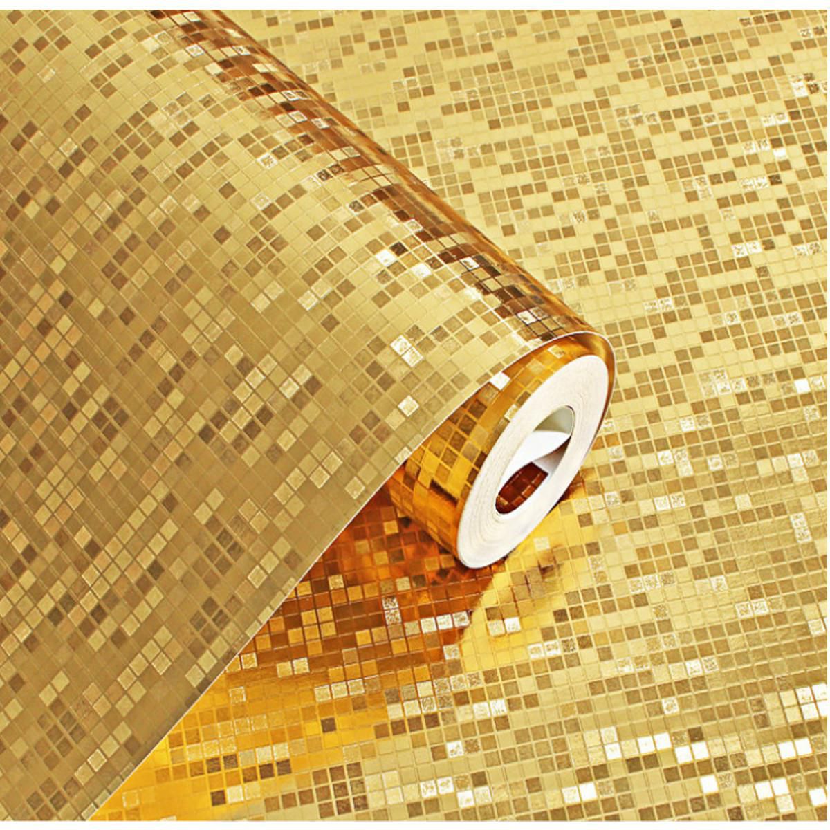 Qihang Luxury Gold Foil Mosaic Background Flicker Wall - Gold Colour , HD Wallpaper & Backgrounds