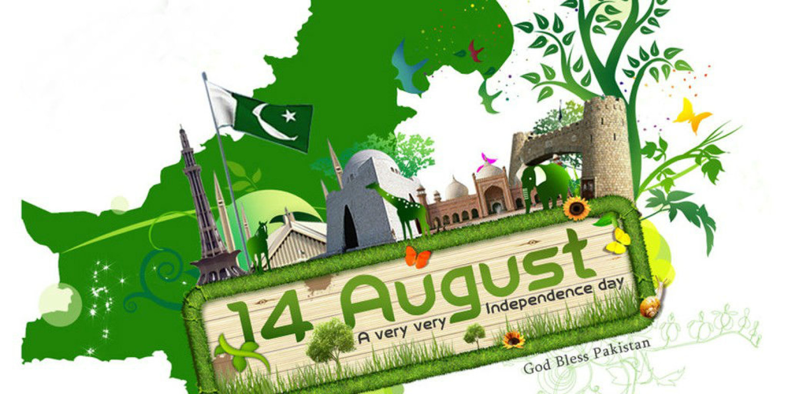 14 August A Very Very Happy Independence Day - Pakistan Independence Day Chart , HD Wallpaper & Backgrounds