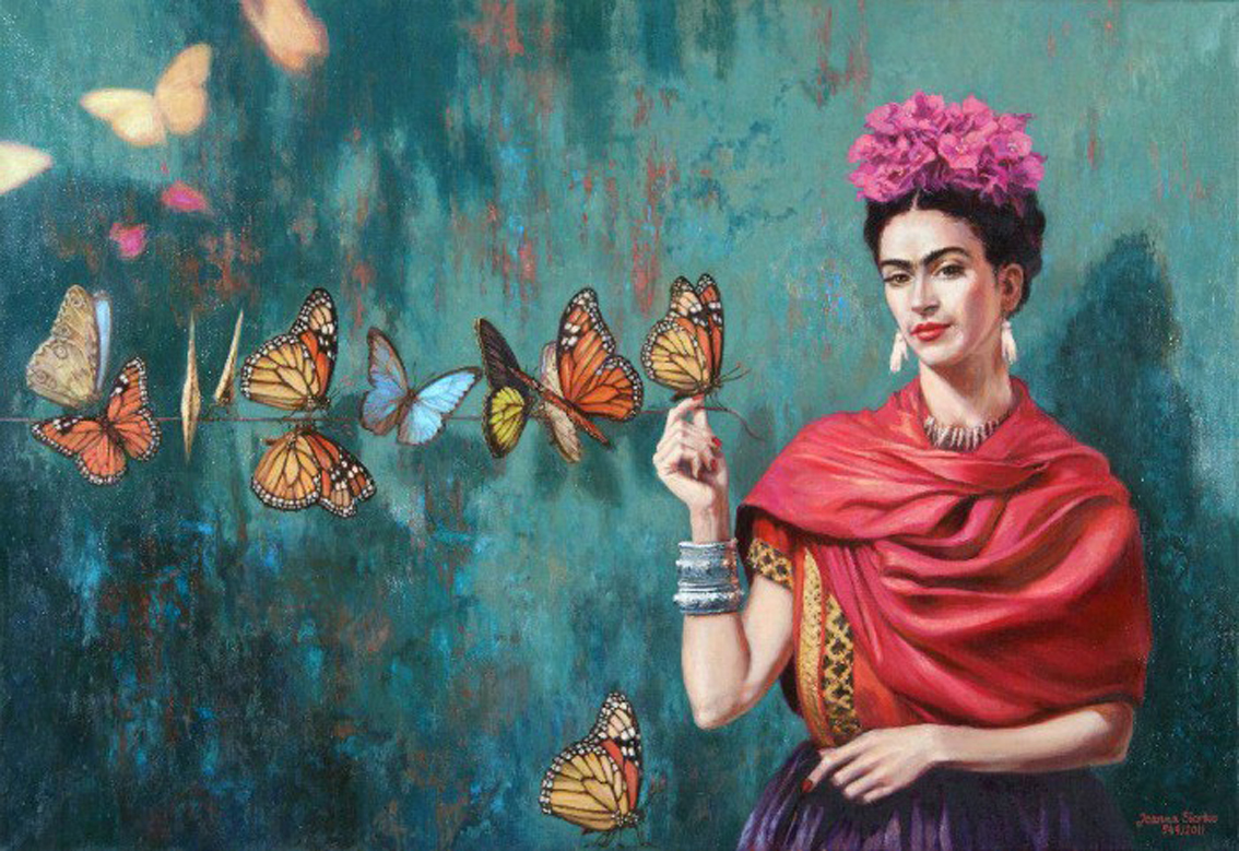 Frida Kahlo Butterfly Painting , HD Wallpaper & Backgrounds