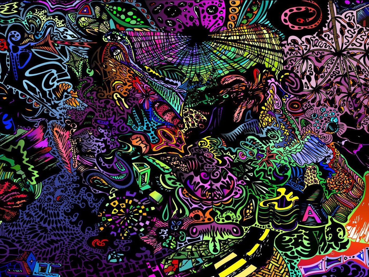 1 Miscellaneous Digital Art Trippy Colorful Wallpaper , HD Wallpaper & Backgrounds