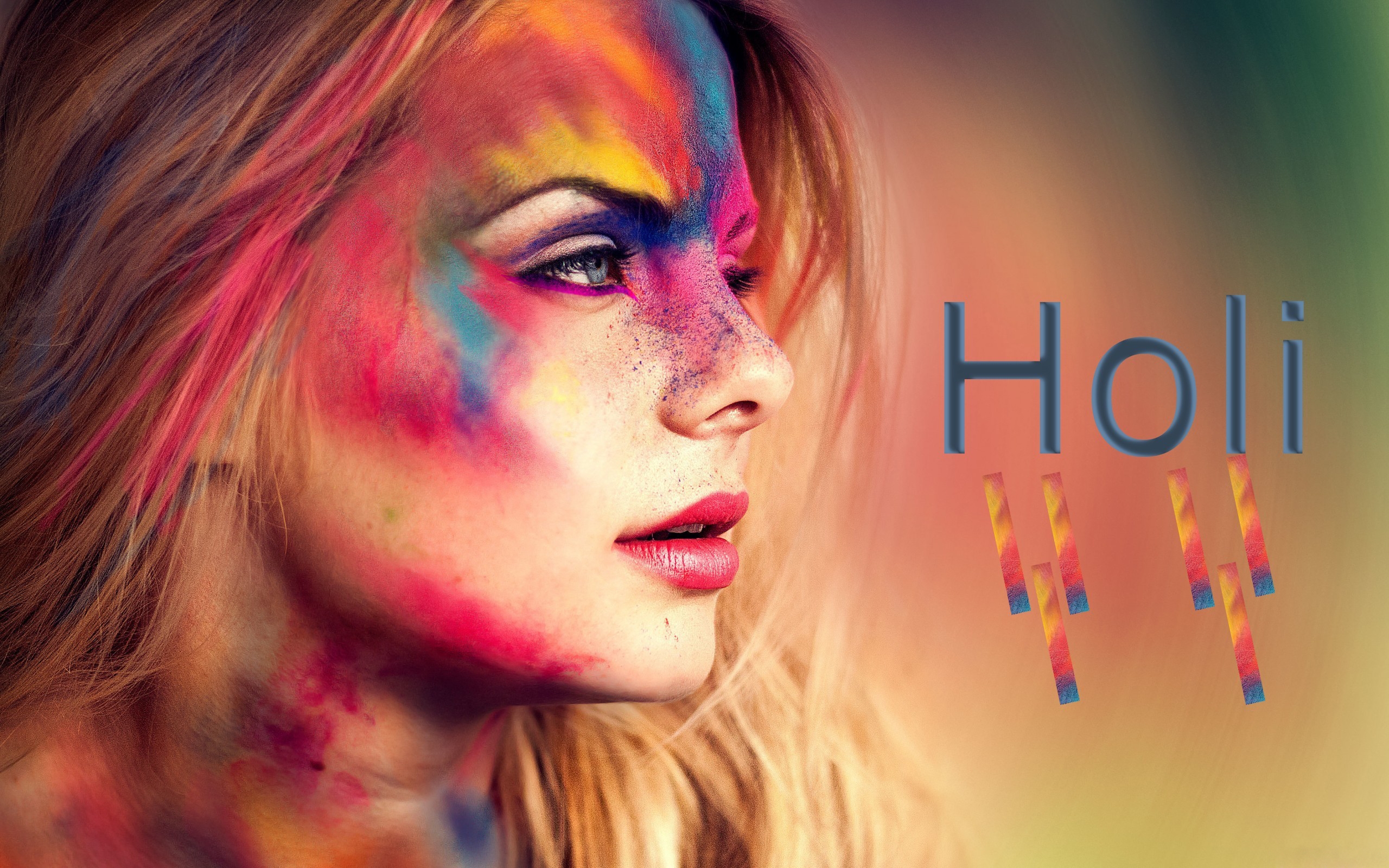 Happy Holi Girl , HD Wallpaper & Backgrounds