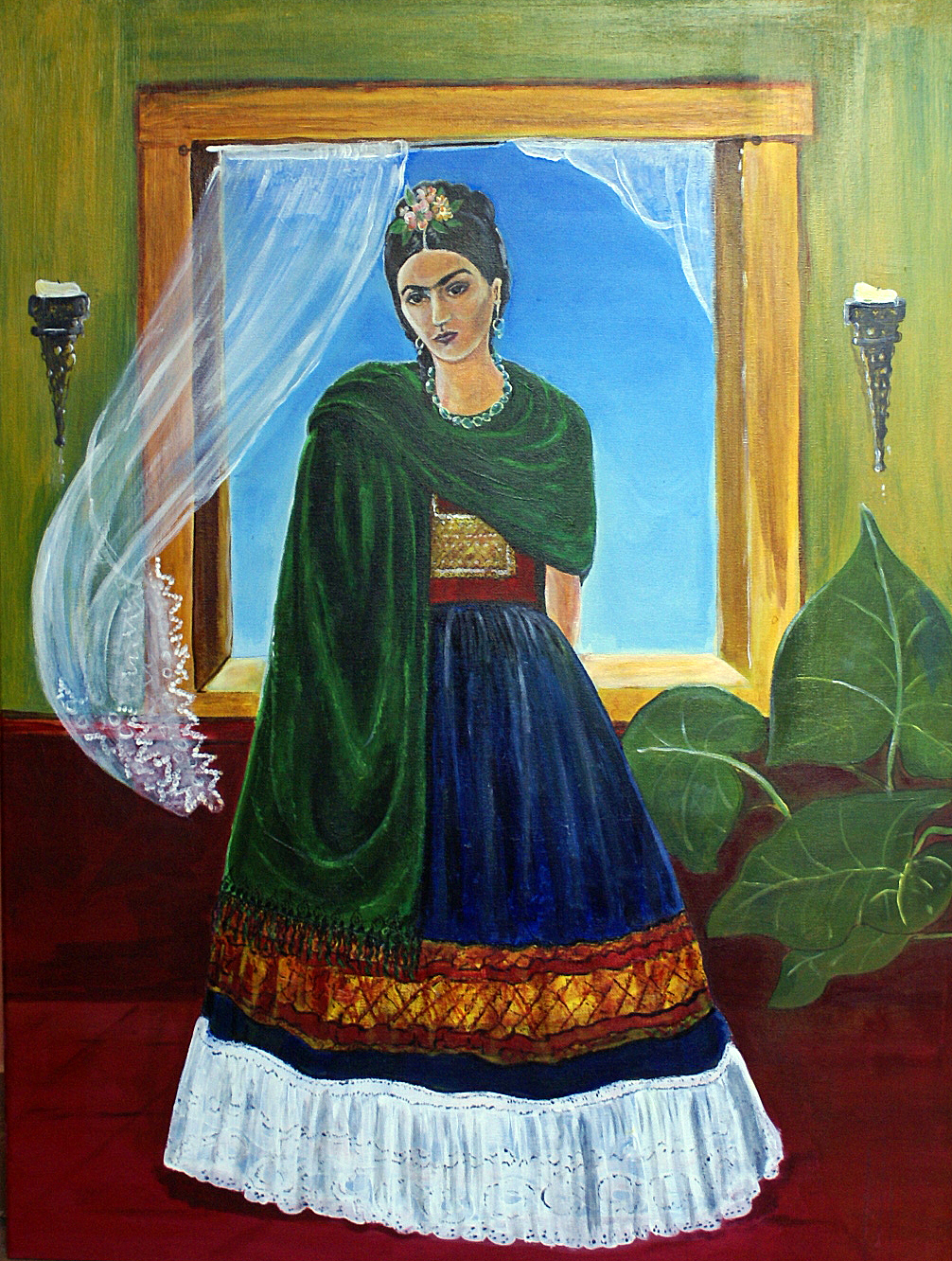 Frida Kahlo Images Frida In Green Velvet Hd Wallpaper - Frida Kahlo Paintings , HD Wallpaper & Backgrounds