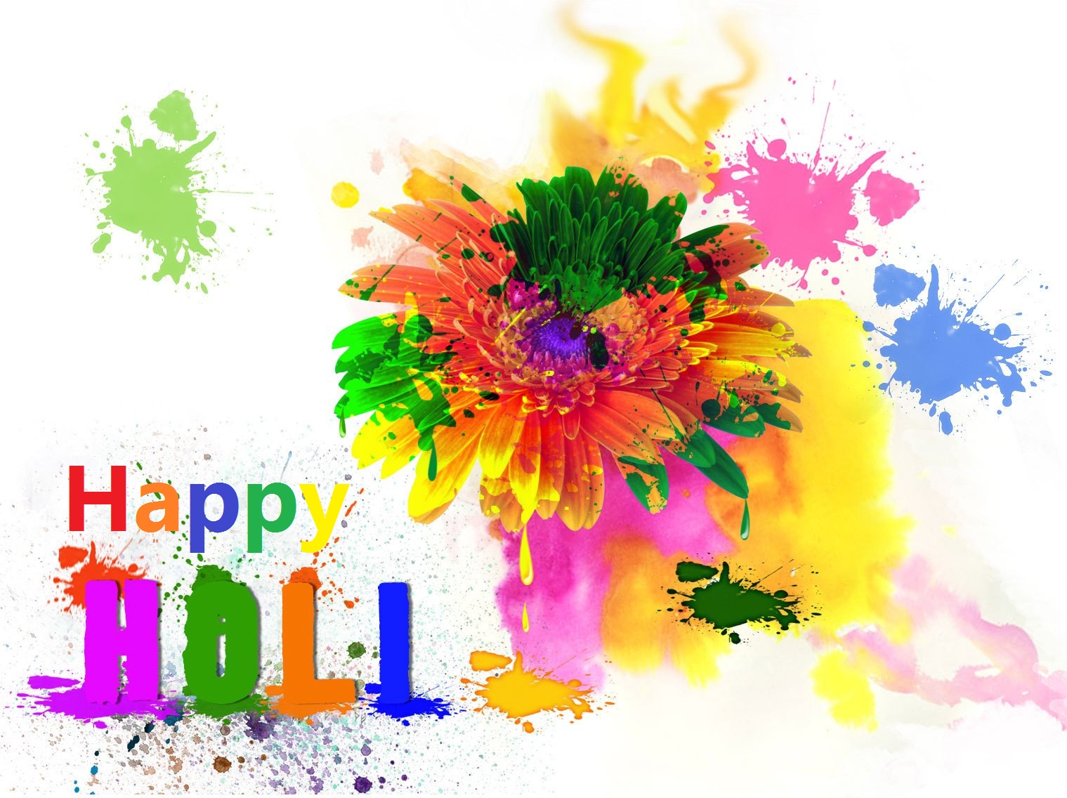 Holi Wallpaper - Happy Holi Hd , HD Wallpaper & Backgrounds