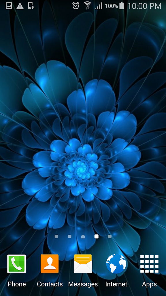 Flowers Live Wallpaper Free Download - Blue Abstract Flower , HD Wallpaper & Backgrounds