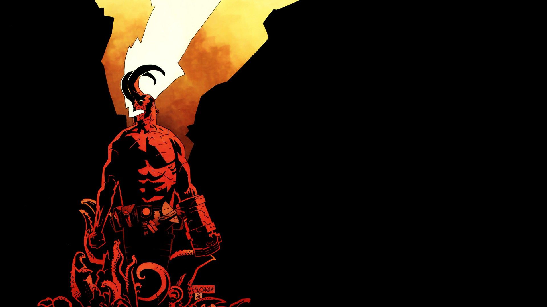 Hellboy Wallpaper - Hellboy Comic Wallpaper Hd , HD Wallpaper & Backgrounds