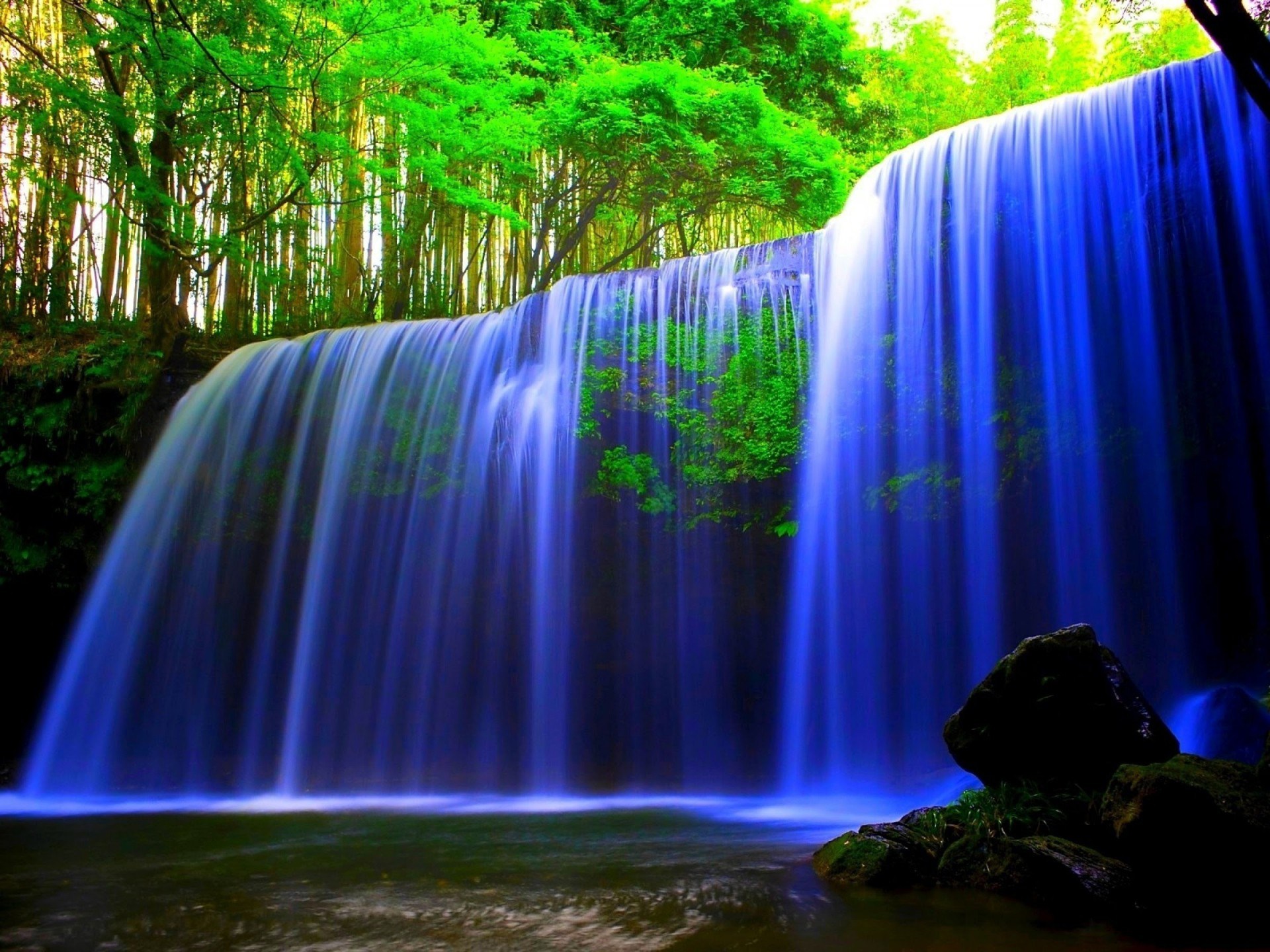 Glowing Blue Waterfall Wallpaper Hd Wallpaper - Live Wallpaper Download Hd , HD Wallpaper & Backgrounds