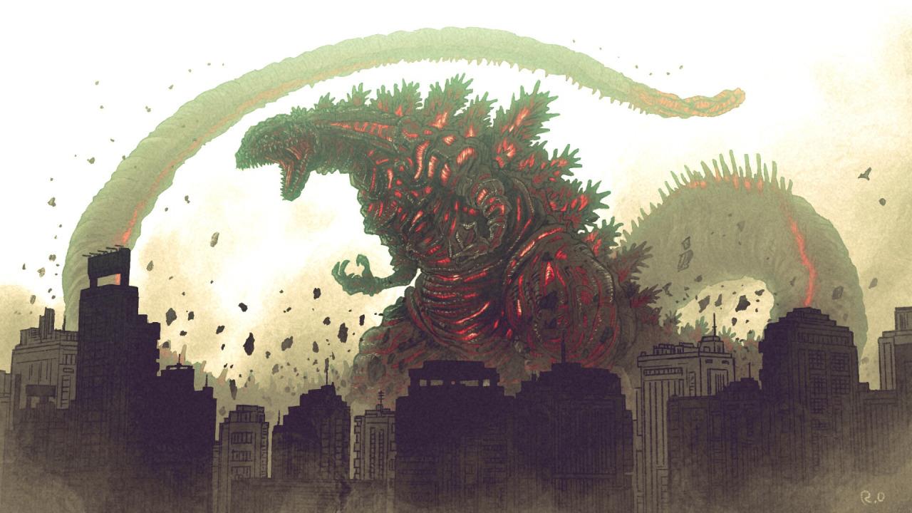 Godzilla Live Wallpaper - Shin Godzilla Vs Godzilla 2014 , HD Wallpaper & Backgrounds