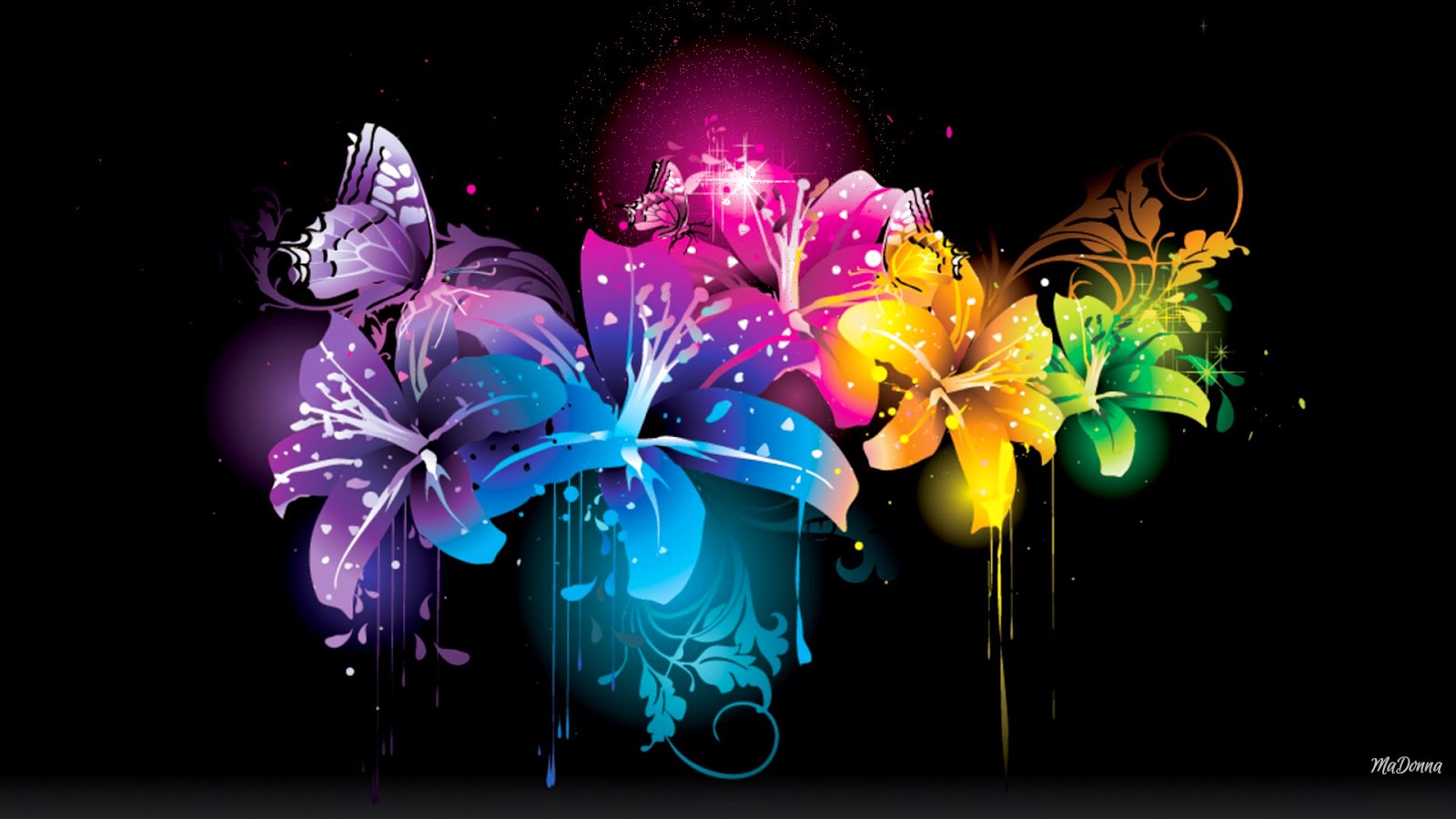 Glowing Flower Wallpaper - Alan Walker Tired We Rabbitz Remix , HD Wallpaper & Backgrounds