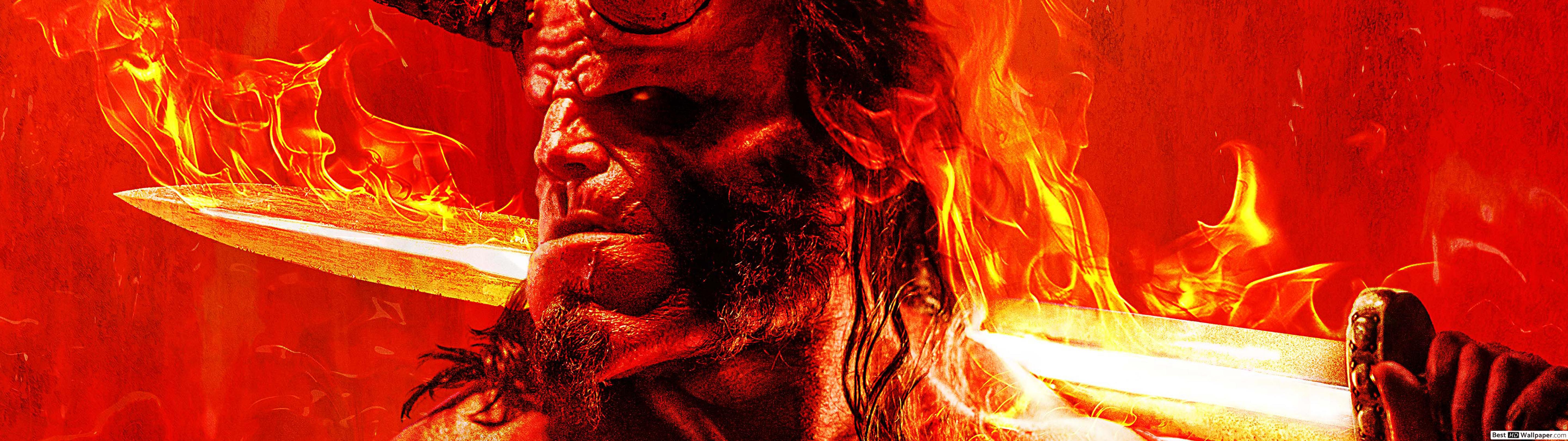 Dual - Hellboy 2019 With Horns , HD Wallpaper & Backgrounds