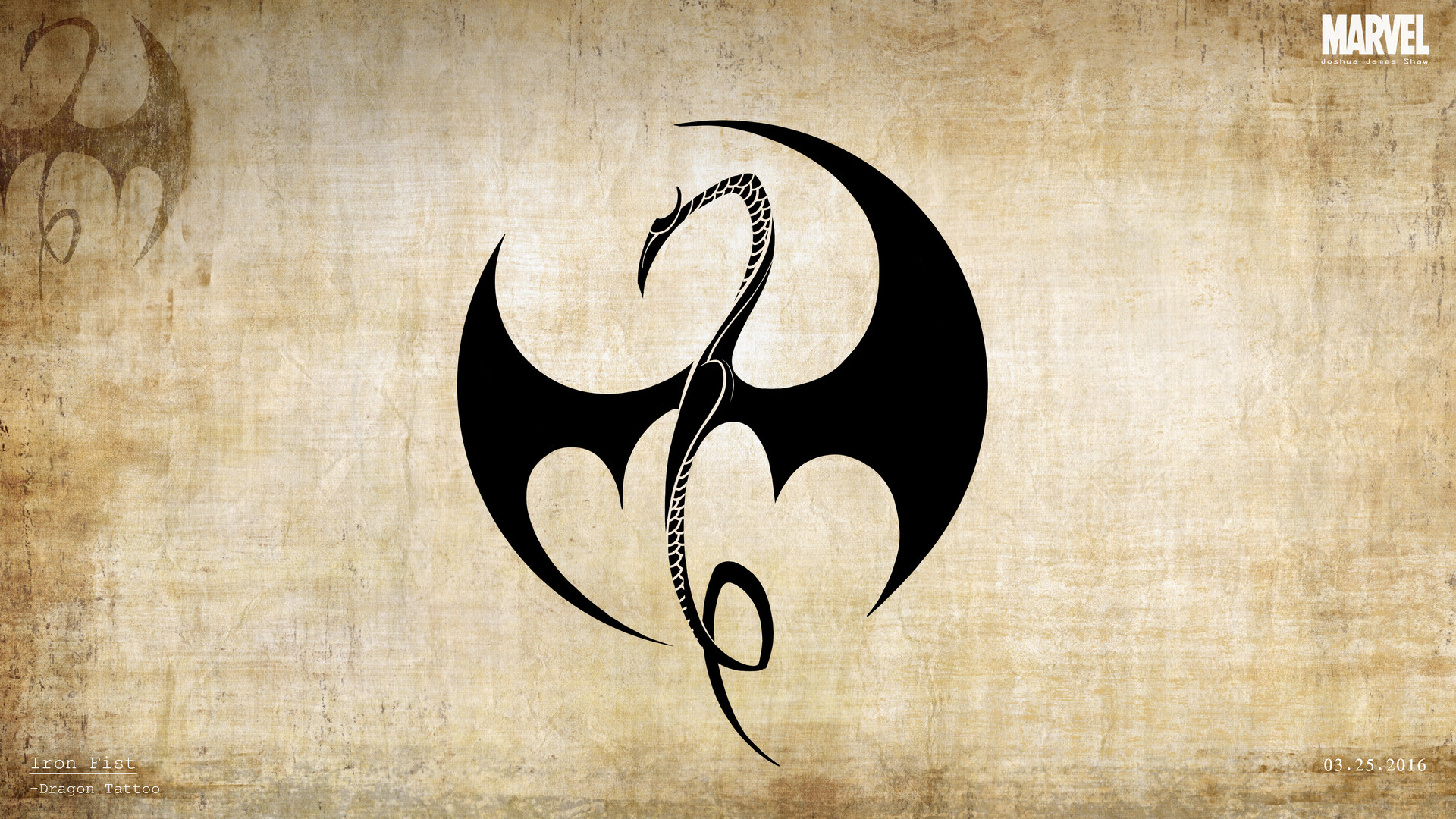 Scroll To See More - Iron Fist Dragon Logo , HD Wallpaper & Backgrounds
