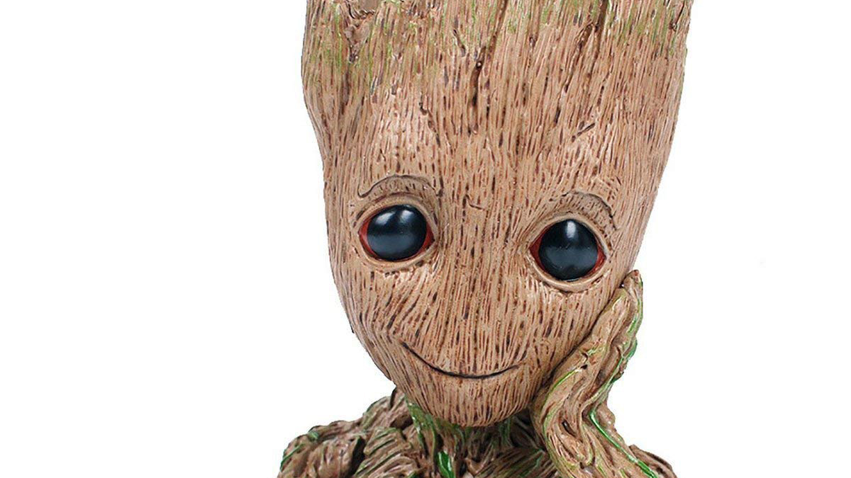 Super Cute Baby Groot Plant Pot - Portapenne Groot , HD Wallpaper & Backgrounds