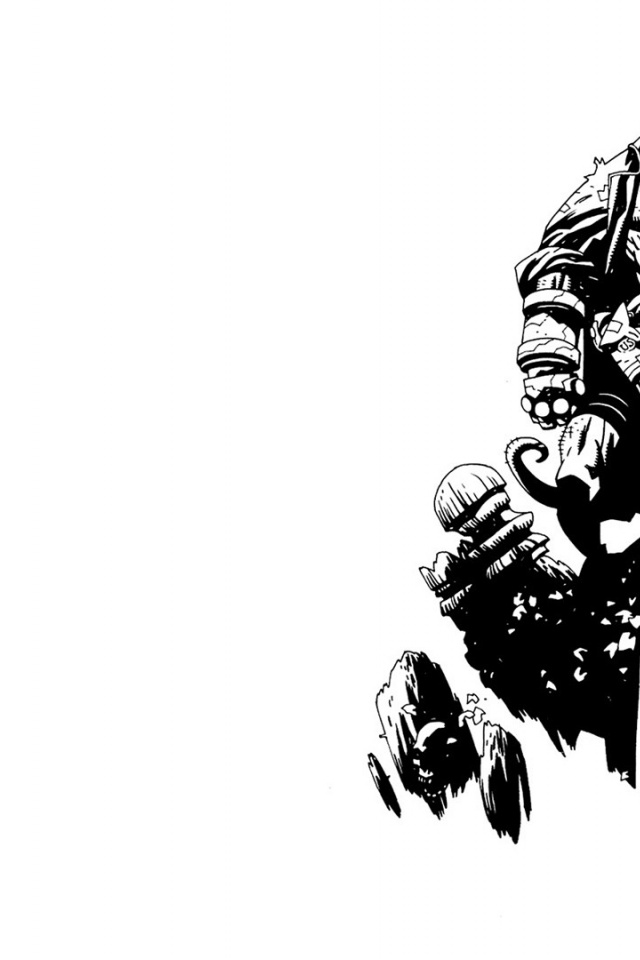 Ink Hellboy Mike Mignola , HD Wallpaper & Backgrounds