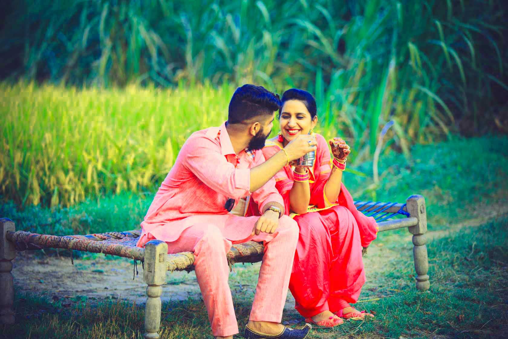 112 Punjabi Couple Wedding Images Wallpaper Photo Free - Punjabi Couple , HD Wallpaper & Backgrounds