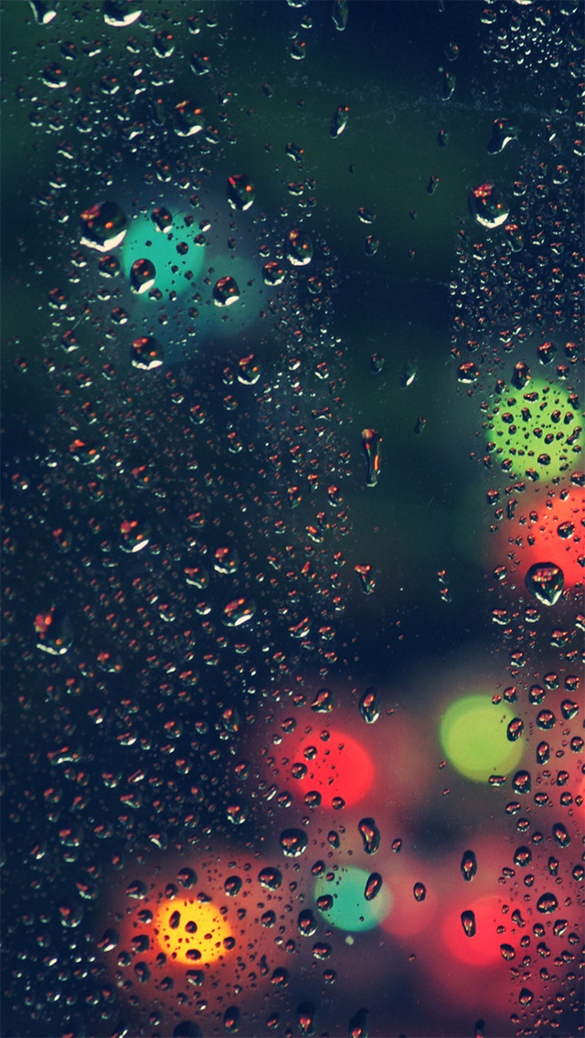 Window Rain Bokeh Christmas Lights Iphone 5 Wallpaper - Nice Wallpapers Hd For Mobile , HD Wallpaper & Backgrounds