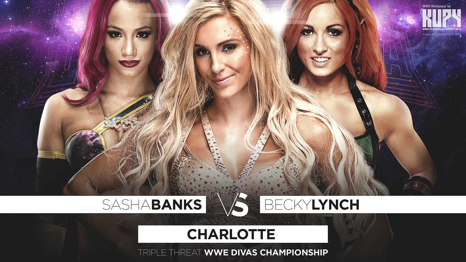 New Wrestlemania - Charlotte Flair Vs Becky Lynch Vs Sasha Banks Wrestlemania , HD Wallpaper & Backgrounds