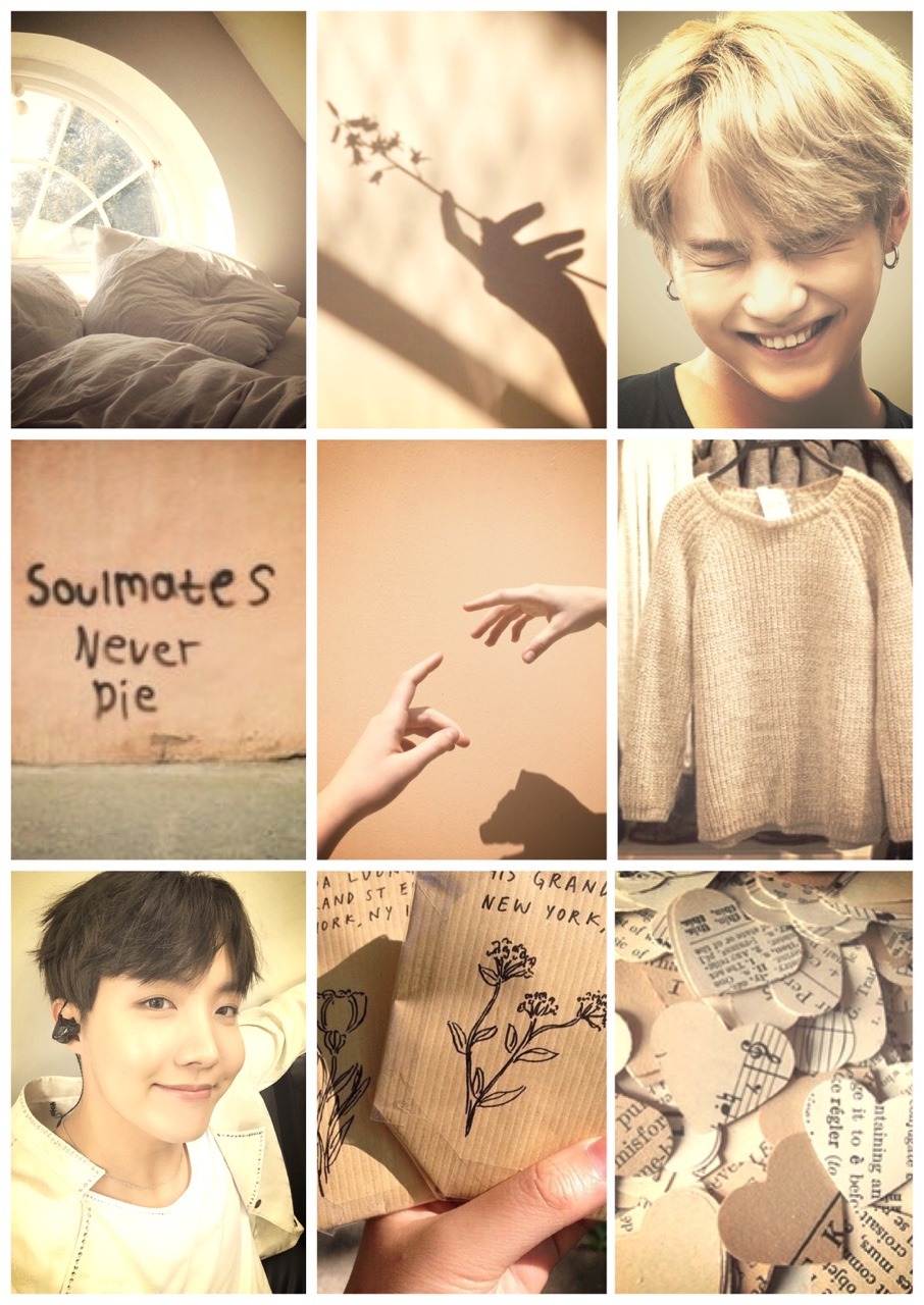 Nude Warm Yoonseok/sope Aesthetic - Collage , HD Wallpaper & Backgrounds