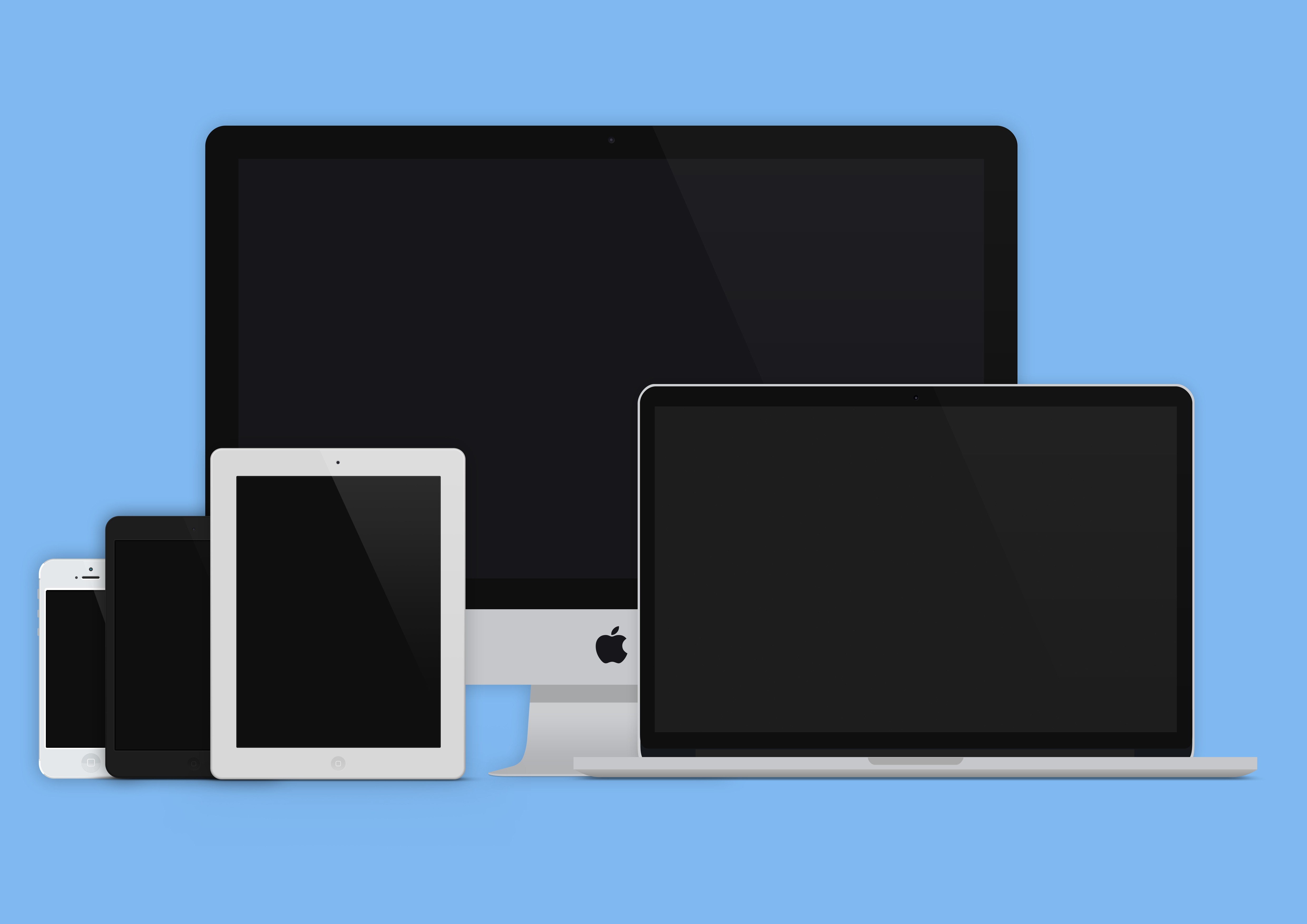 Laptops Flat Graphic Layout Responsive Devices Designers - Планшеты Телефоны Ноутбуки Иконки , HD Wallpaper & Backgrounds